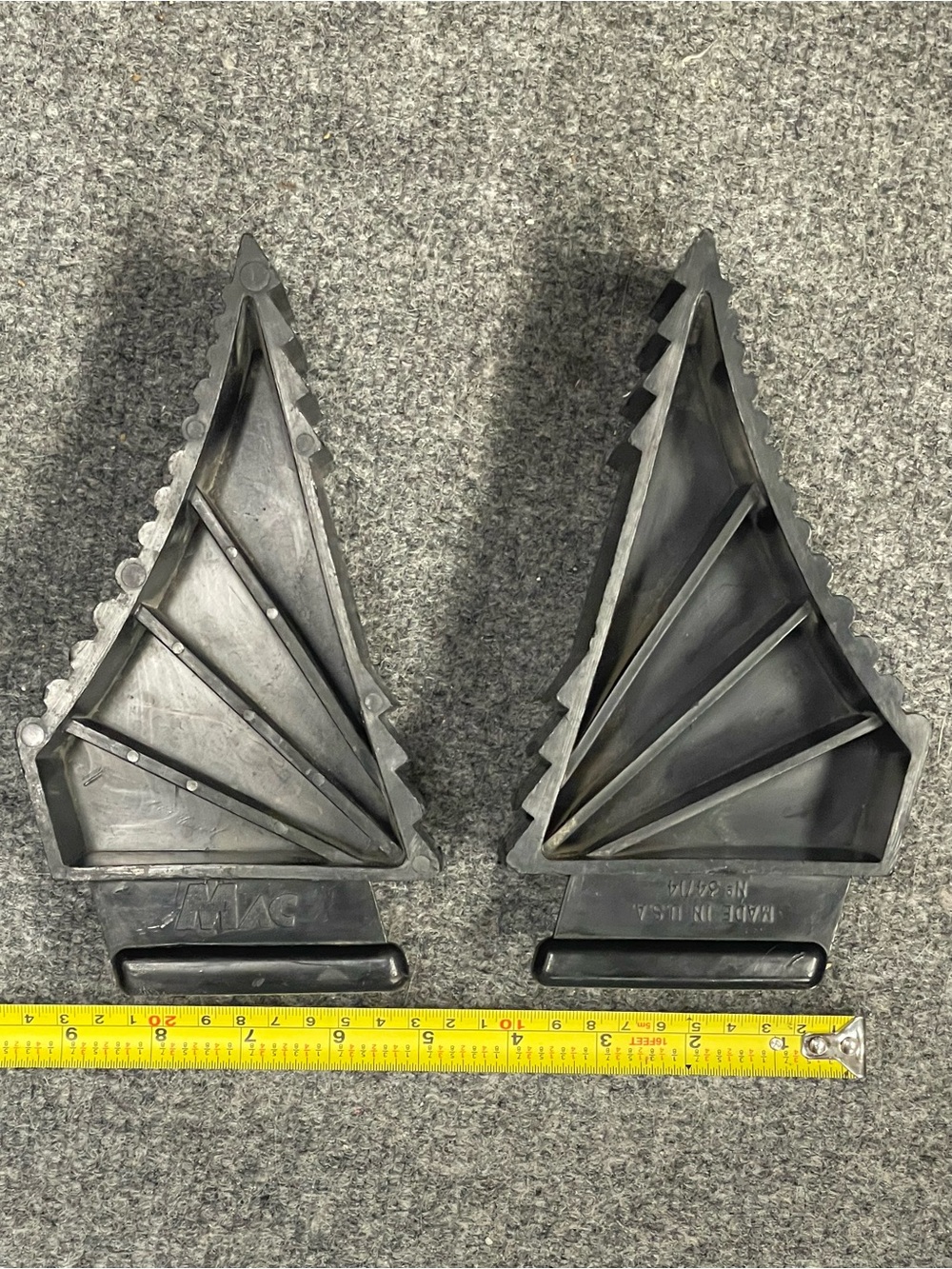 Heavy-Duty Mac Plastic Black Wheel Chocks - Pair - Picture 5 of 8